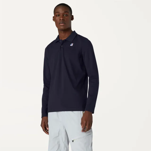 K-Way Rochel Contrast Stretch polo barbati albastru slim