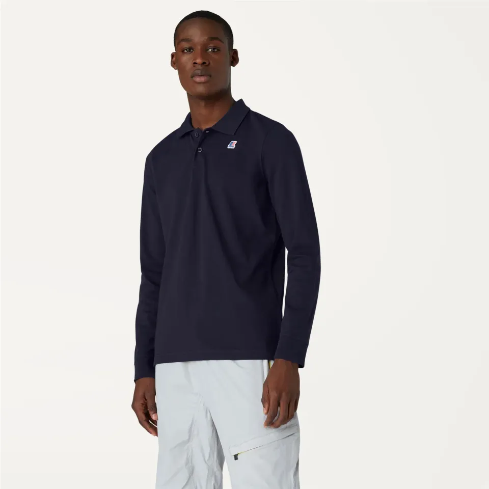 K-Way Rochel Contrast Stretch polo barbati albastru slim