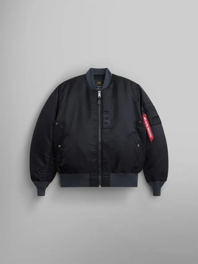 Alpha Industries 1960s MA-1 geaca bomber neagra nailon