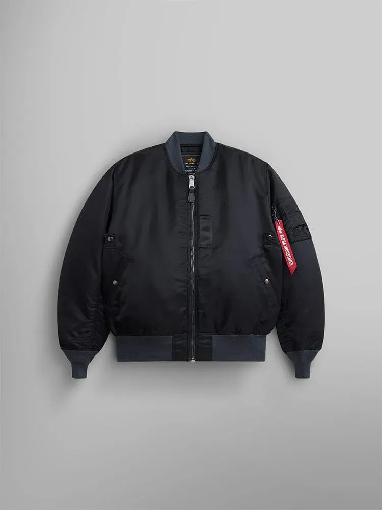 Alpha Industries 1960s MA-1 geaca bomber neagra nailon