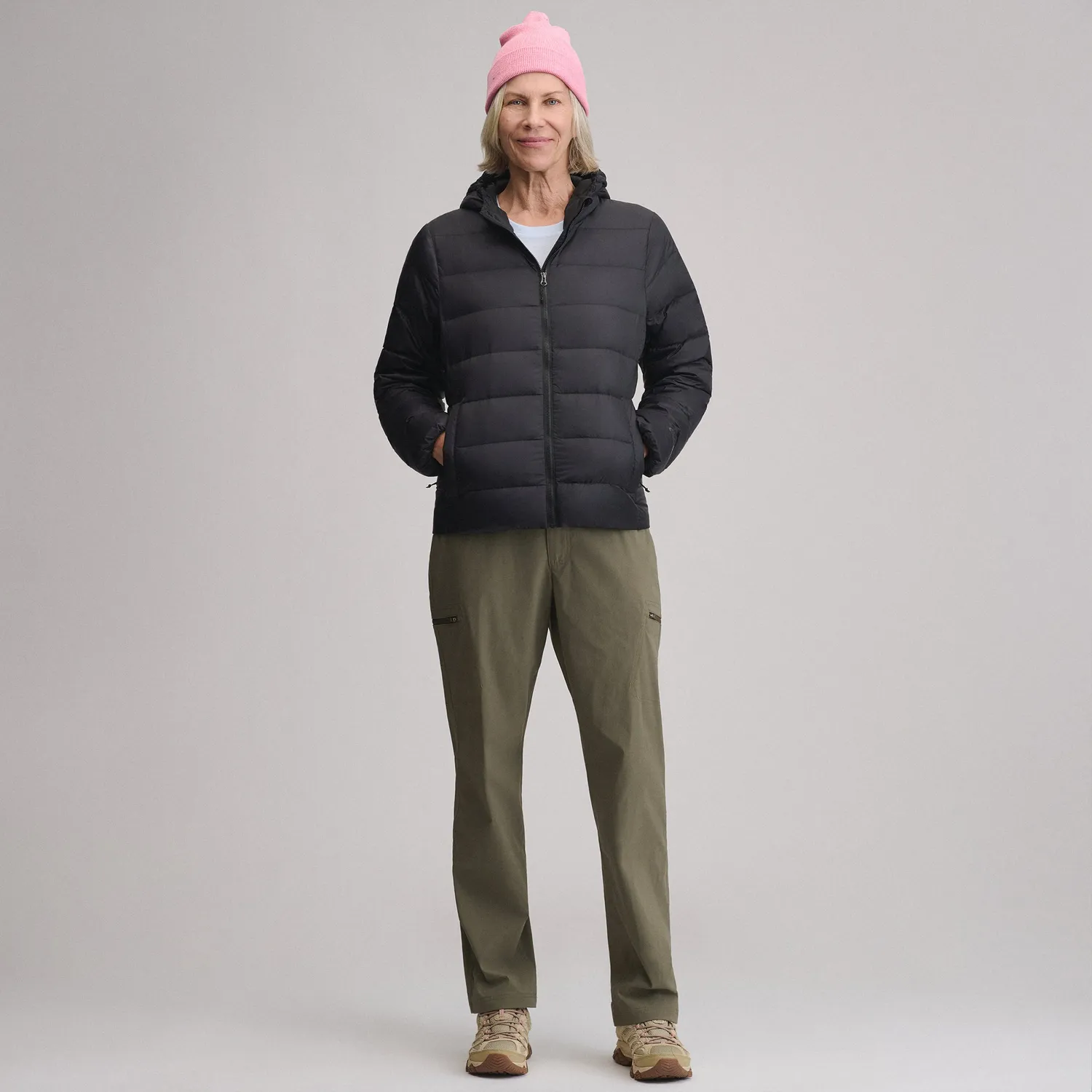 Eddie Bauer CirrusLite geacă puf damă neagră cu glugă