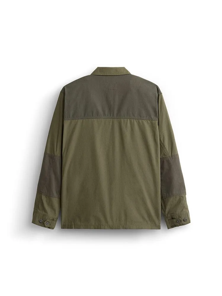Alpha Industries P-44 camasa overshirt verde bumbac usor