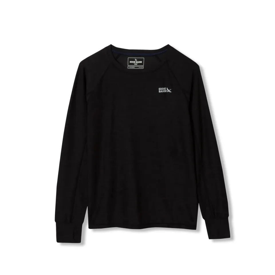 Eddie Bauer Boulder Peak tricou baieti negru maneca lunga