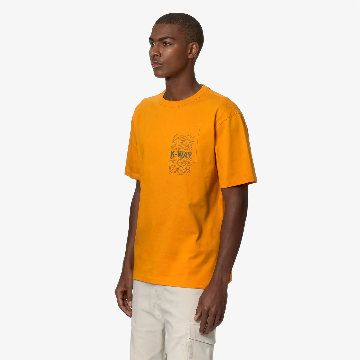 K-Way Fantome Lettering tricou barbati portocaliu bumbac