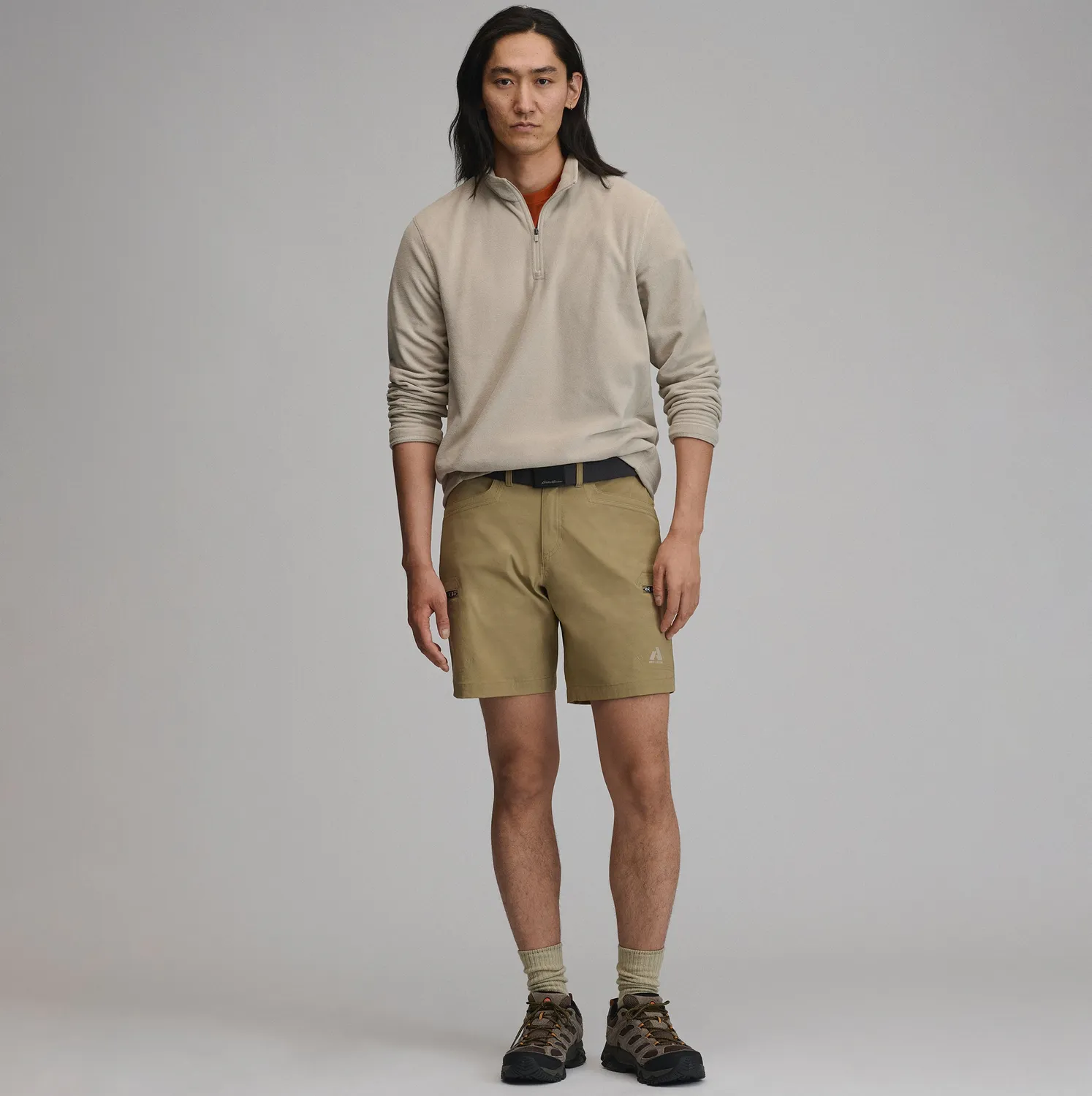 Eddie Bauer Quest 1/4-Zip bluză polar bărbați neagră