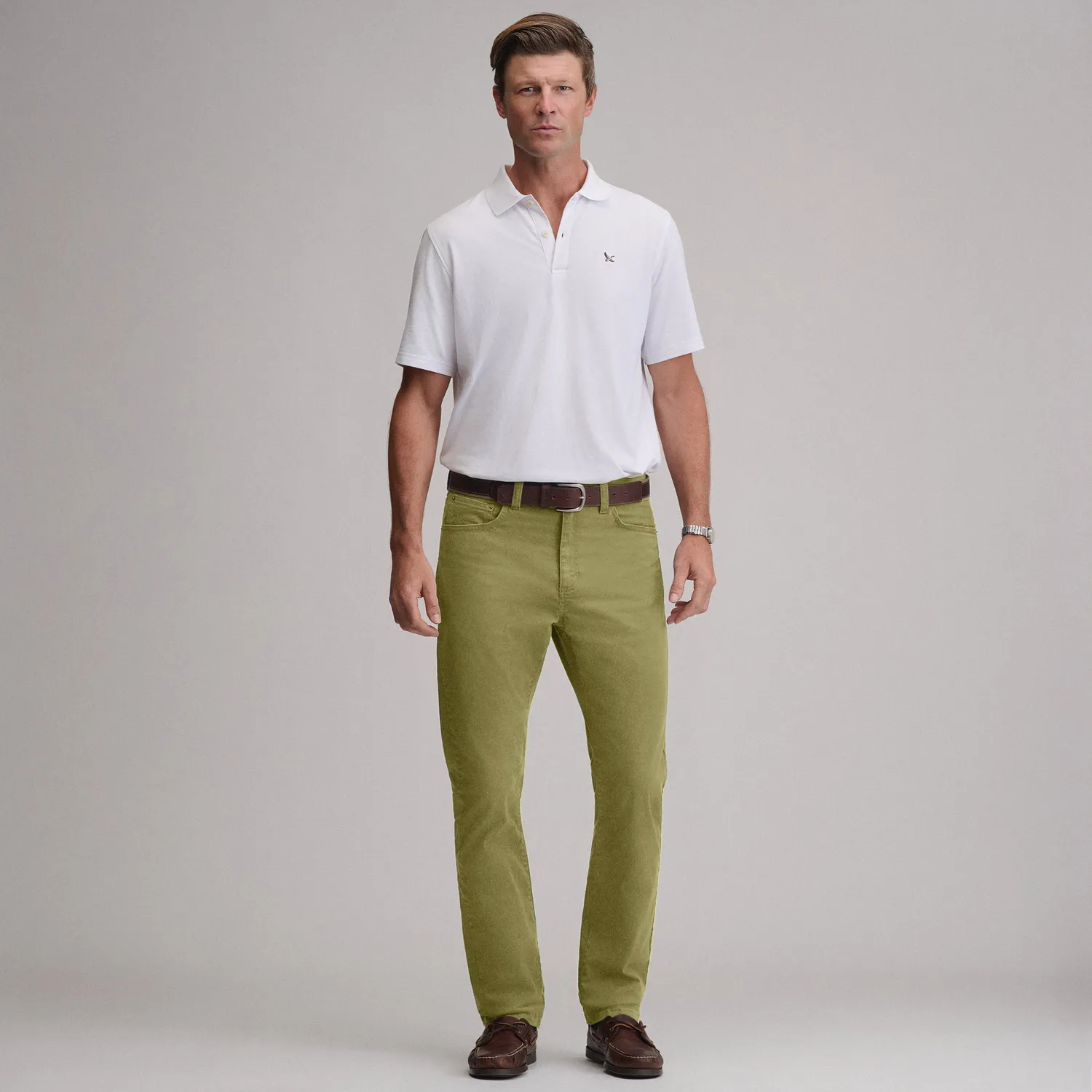 Eddie Bauer Legend Wash Twill 5-Pocket pantaloni Mushroom bumbac spalat