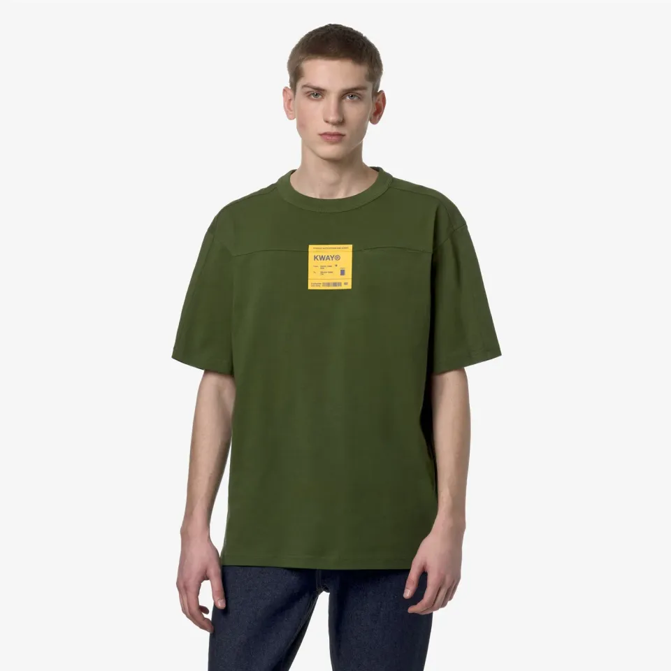K-Way Fantome Print-Pocket tricou verde bumbac