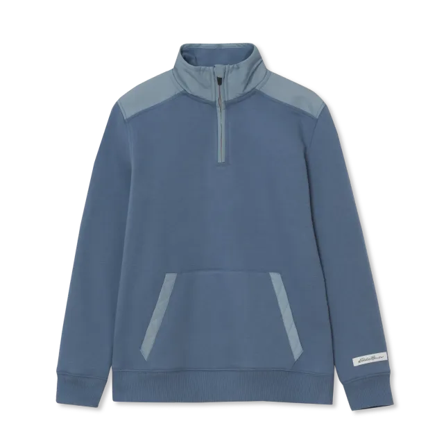 Eddie Bauer Camp Fleece polar baieti Forest Night 1/4 zip