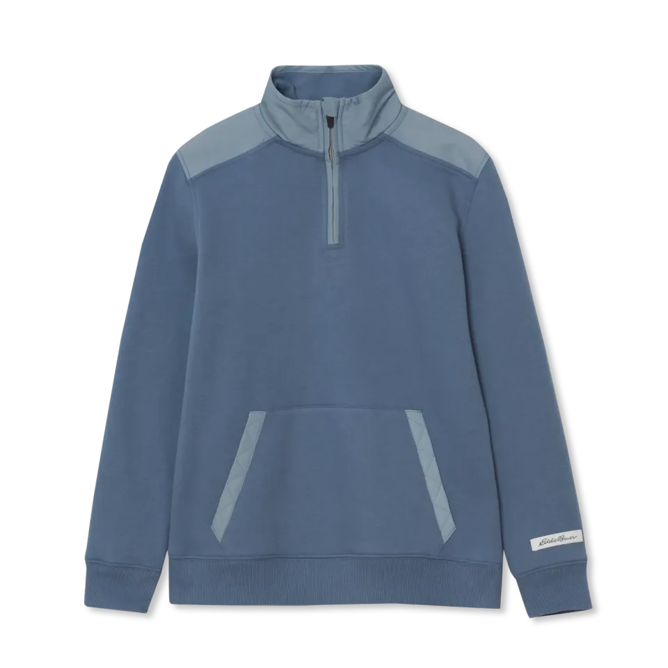 Eddie Bauer Camp Fleece polar baieti Forest Night 1/4 zip