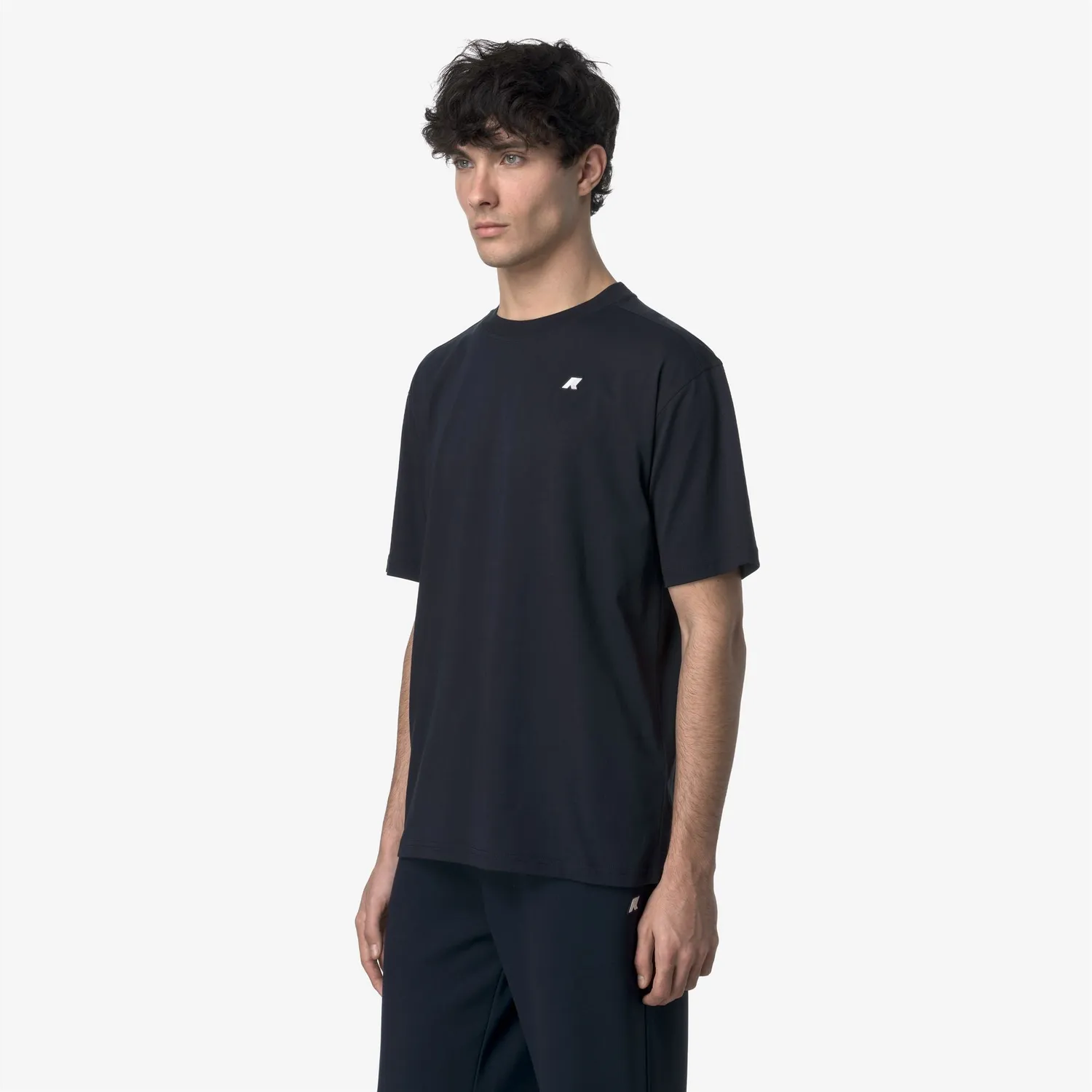 K-Way Solo Jersey tricou barbati albastru bumbac