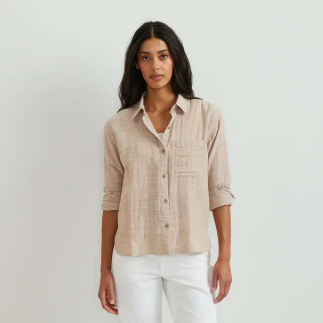 Eddie Bauer Cotton Slub camasa Vintage Rose bumbac