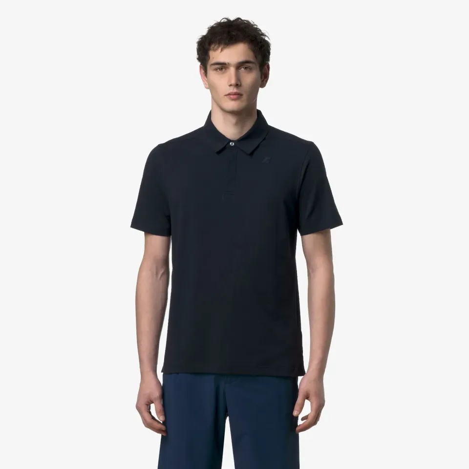 K-Way Viggo polo barbati albastru depth stretch slim