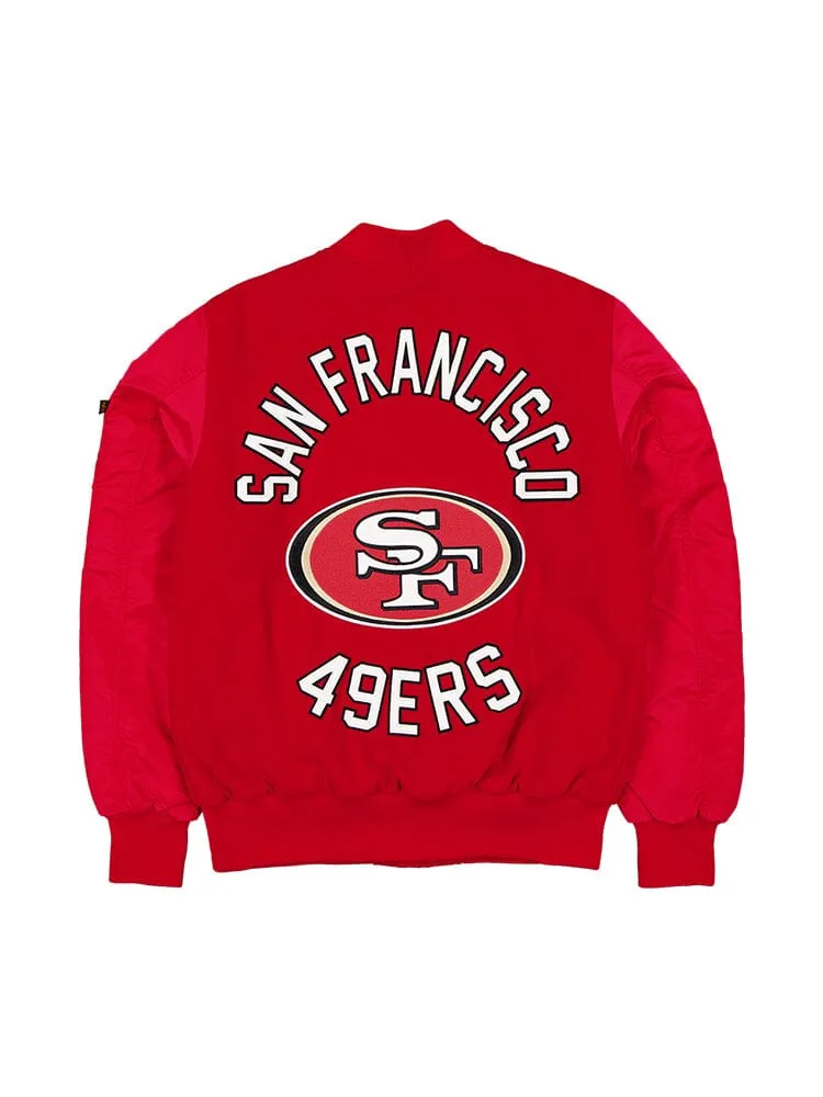 Alpha Industries 49ers MA-1 geaca bomber rosie lana
