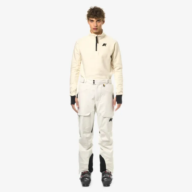K-Way Aussois Micro Twill pantaloni schi barbati albi impermeabili