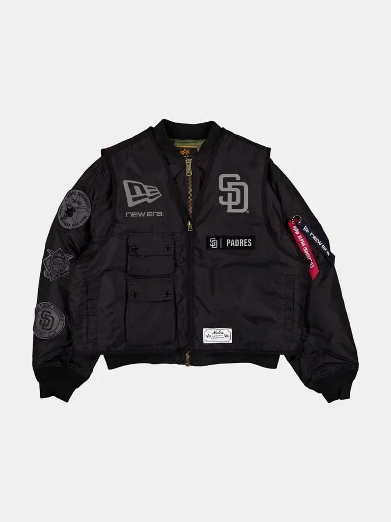 Alpha Industries MA-1 Padres geacă + vestă negru 2 piese