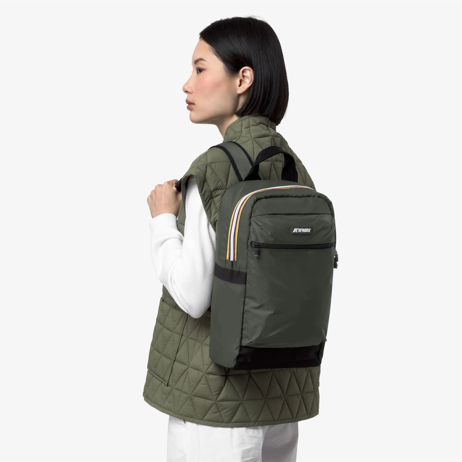K-Way Mid Laon rucsac Green Blackish impermeabil