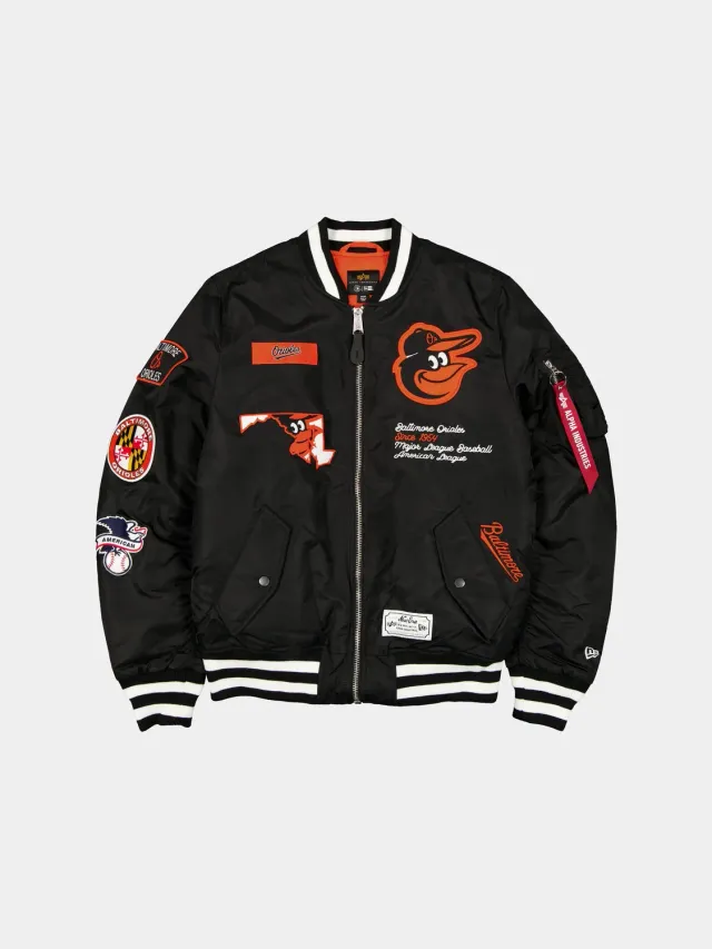 Alpha Industries Orioles MA-1 bomber portocaliu matlasat