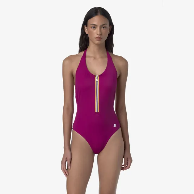 K-Way Sylvie Beach costum baie dama fucsia