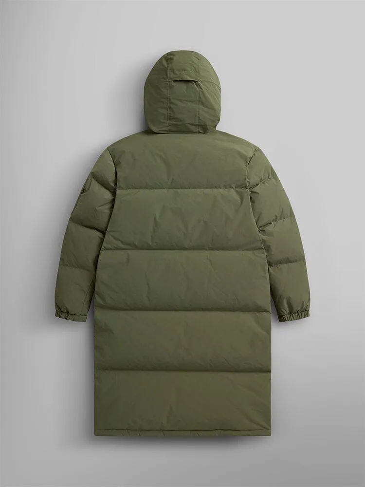 Alpha Industries Long Puffer parka verde puf rezistenta la apa