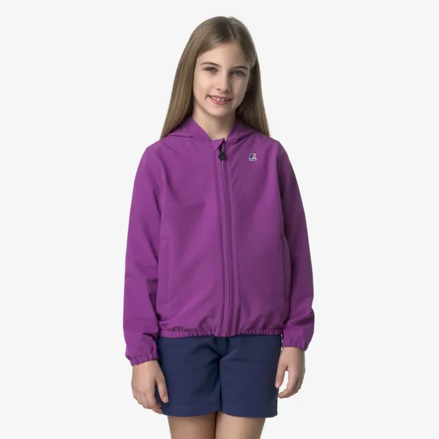 K-Way Le Vrai Gareth hanorac fleece violet cu gluga