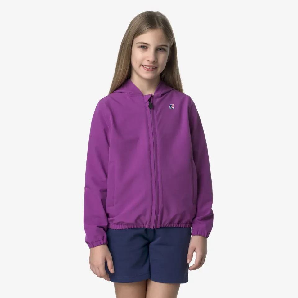 K-Way Le Vrai Gareth hanorac fleece violet cu gluga