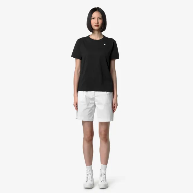K-Way Emel Jersey tricou damă negru din bumbac