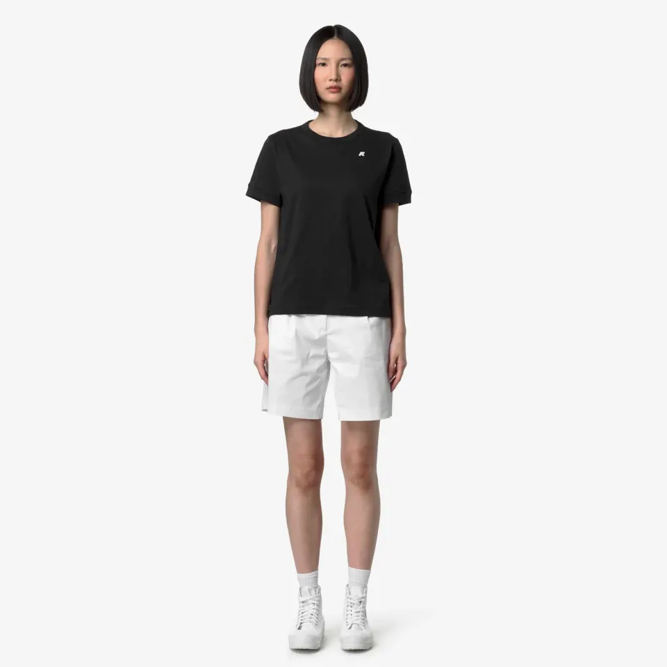 K-Way Emel Jersey tricou damă negru din bumbac