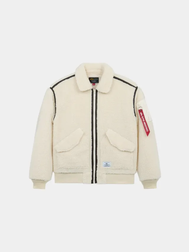 Alpha Industries CWU 45/P geaca bomber sherpa eggnog