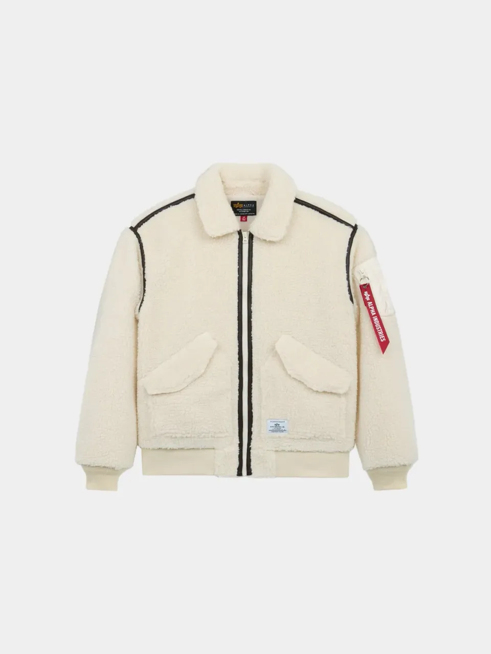 Alpha Industries CWU 45/P geaca bomber sherpa eggnog