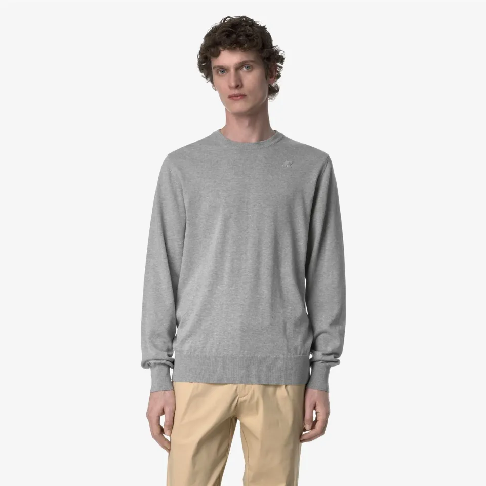 K-Way Sebastien Cotton pulover barbati Grey Mel bumbac