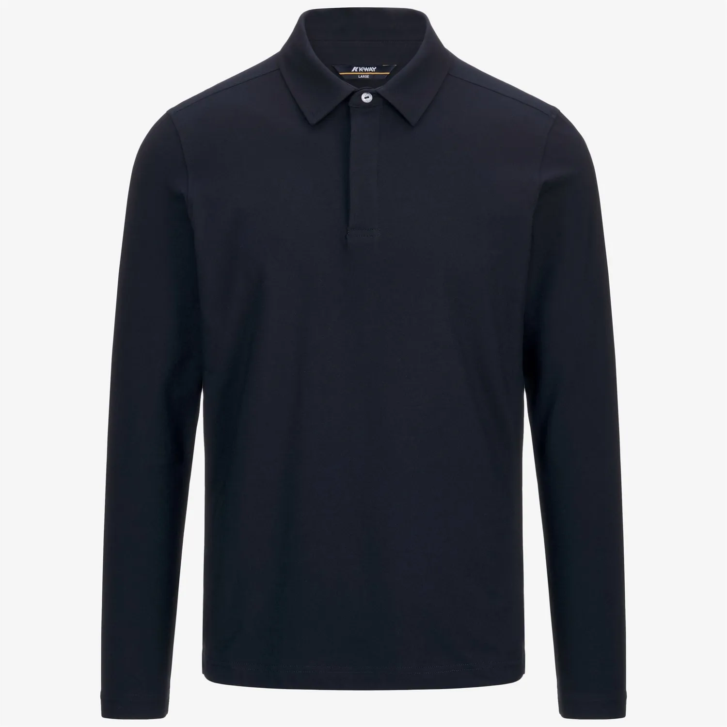 K-Way Tibere Ice Cotton polo barbati albastru maneca lunga