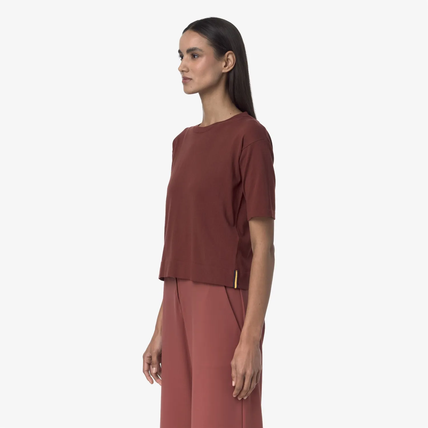 K-Way Esmer pulover Brown Fiery din bumbac egiptean