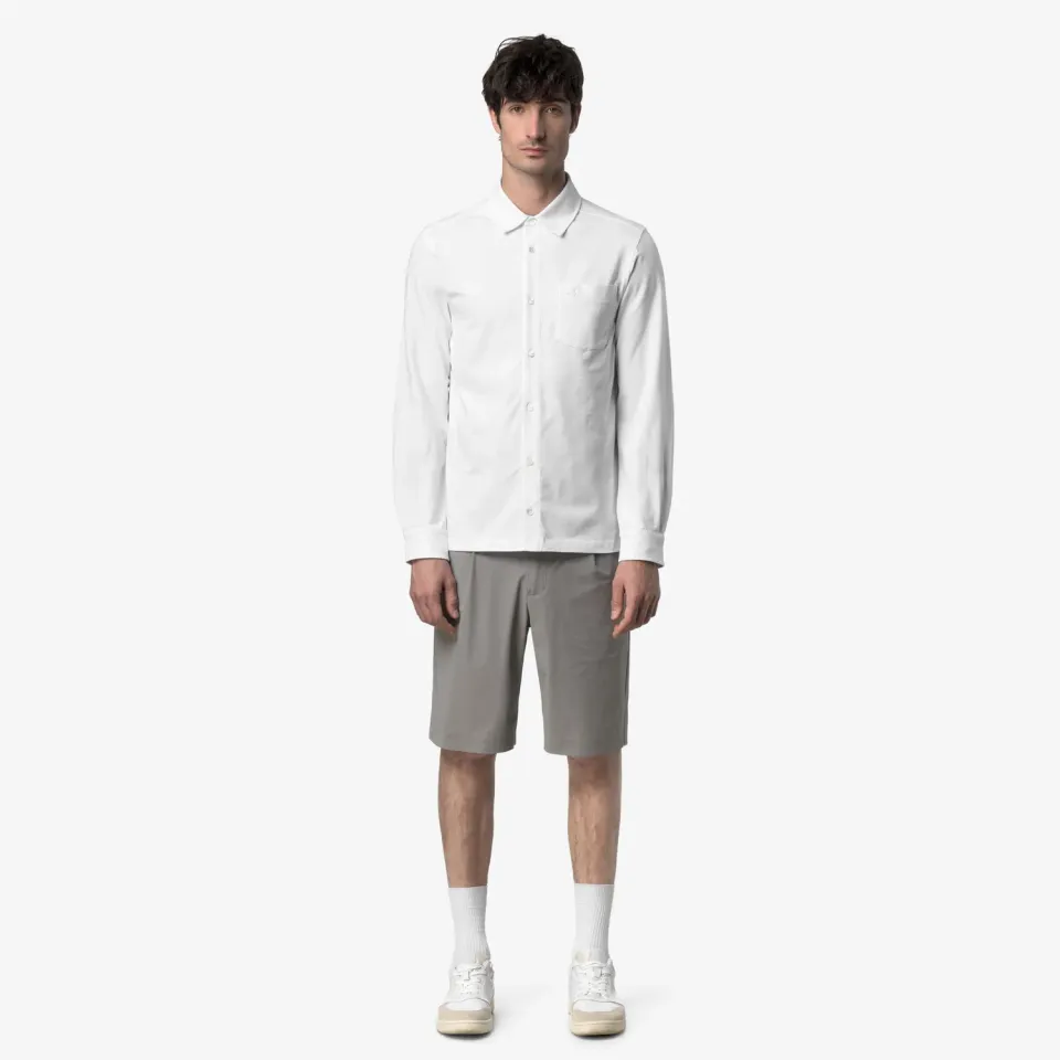 K-Way Vanoux Light Stretch camasa barbati alb
