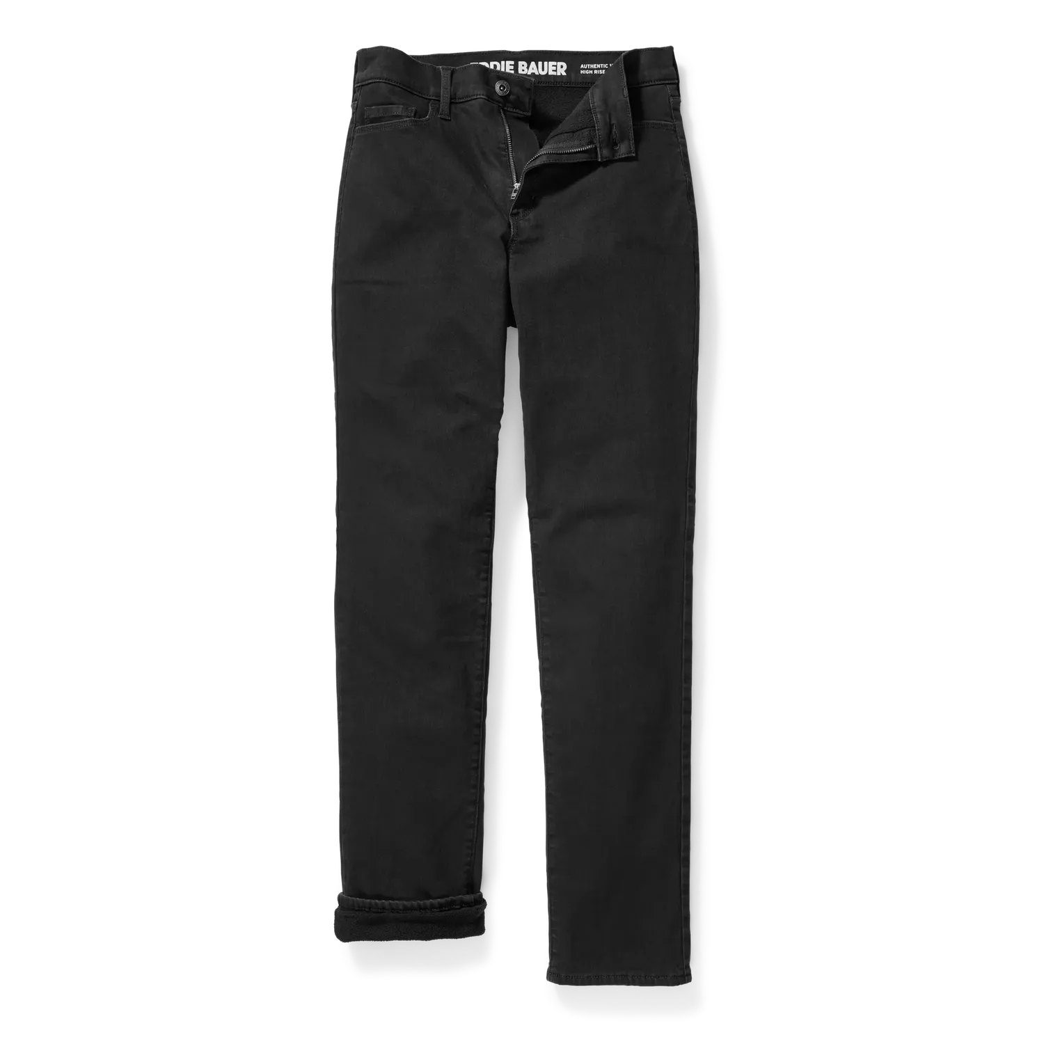 Eddie Bauer Venture Stretch blugi damă fleece negri călduroși