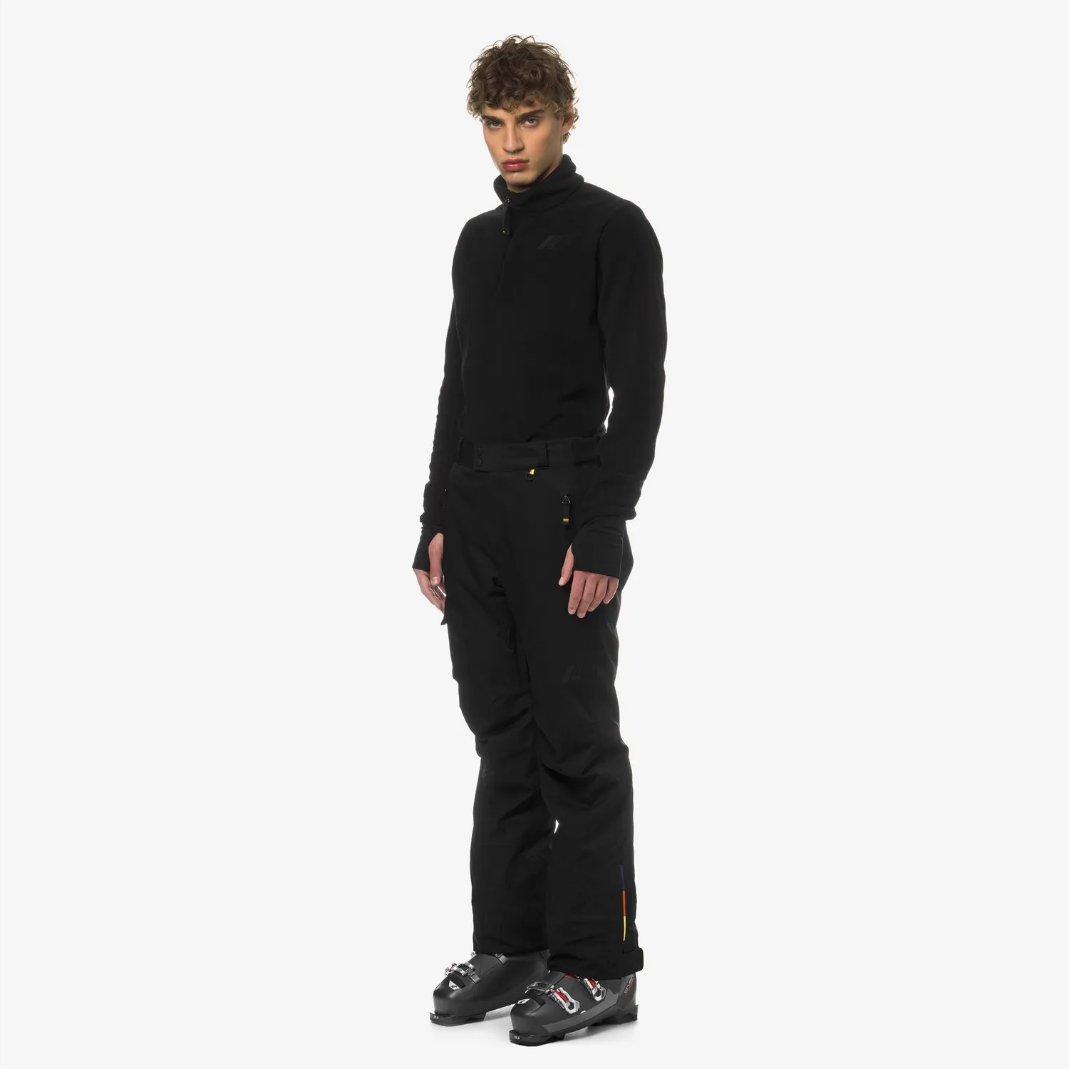 K-Way Avrieux Micro Twill pantaloni schi negri impermeabili