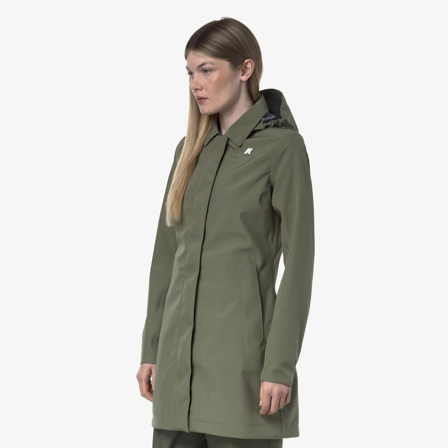 K-Way Mathy Bonded Jersey palton dama verde licheni