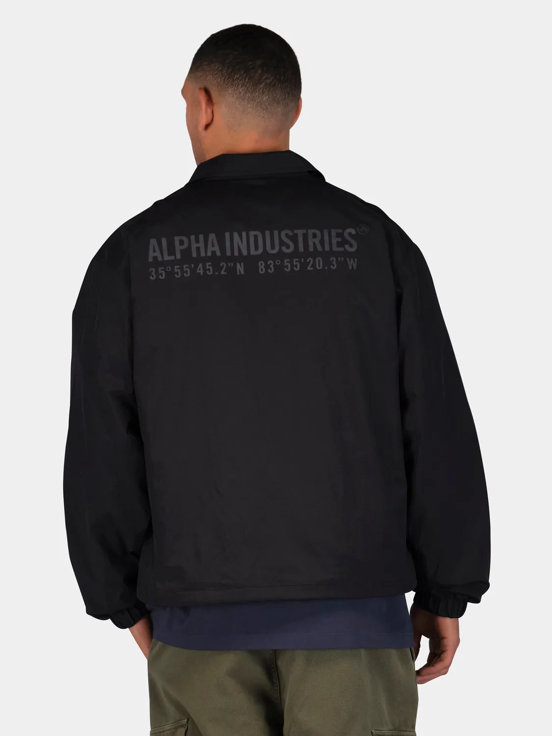 Alpha Industries Coaches geaca neagra usoara impermeabila