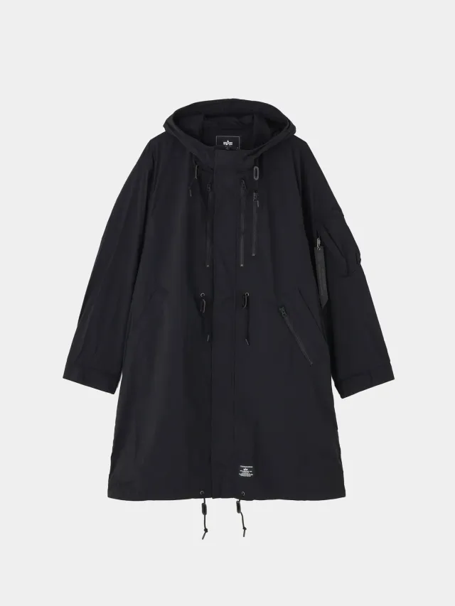 Alpha Industries White Mountaineering M-59 parka negru rezistent apa