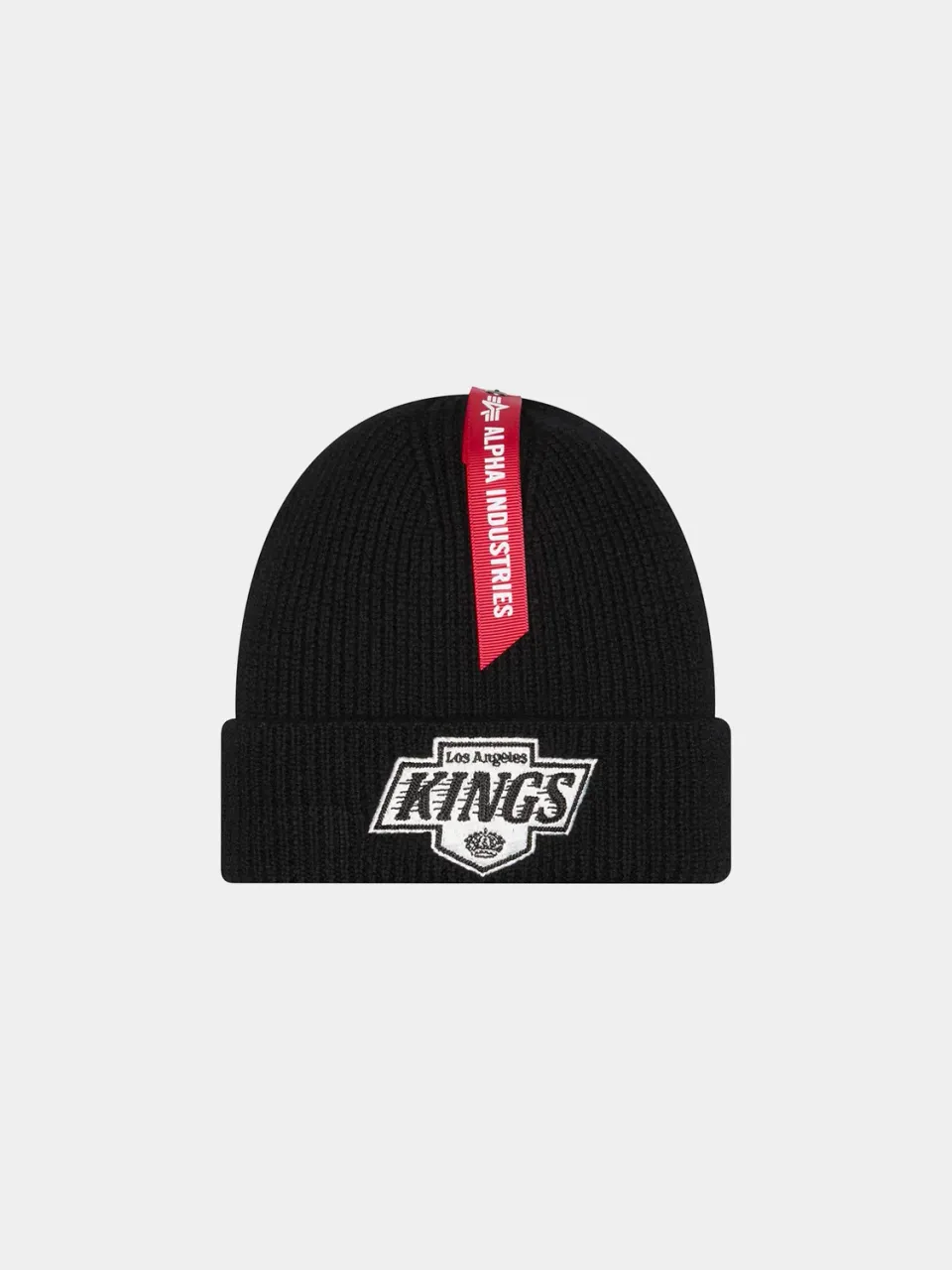 Alpha Industries Los Angeles Kings Short Cuff caciula beanie negru OS merinos