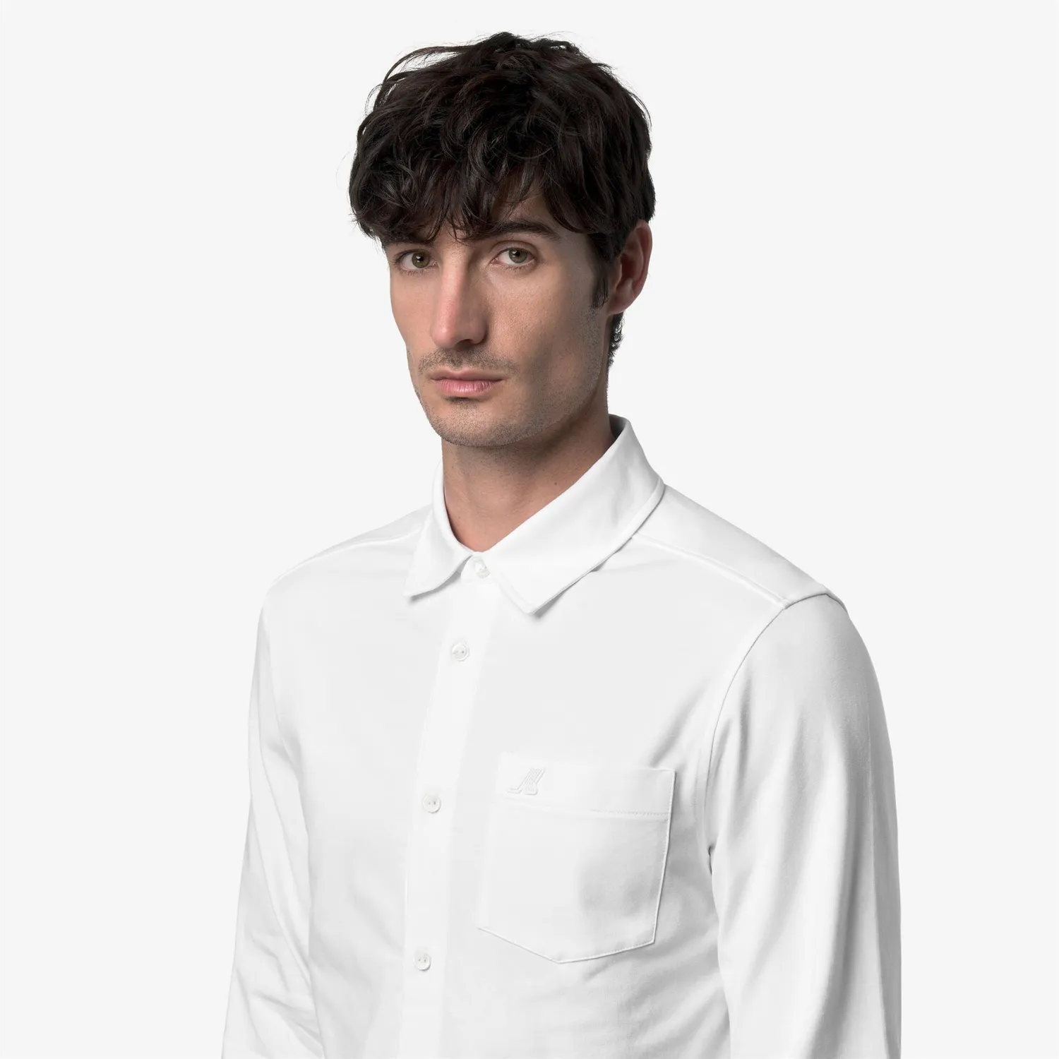 K-Way Vanoux Light Stretch camasa barbati alb