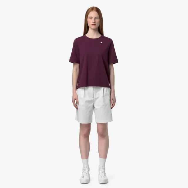 K-Way Selune Jersey tricou dama mov bumbac boxy