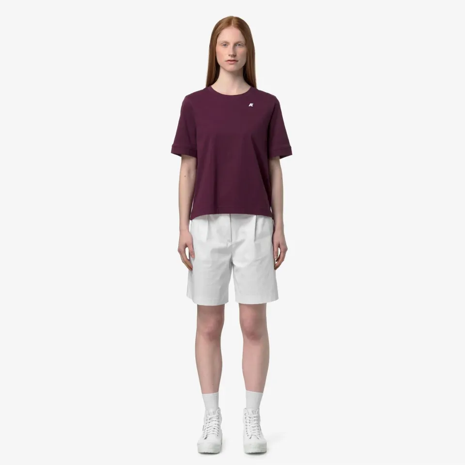K-Way Selune Jersey tricou dama mov bumbac boxy
