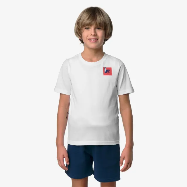 K-Way Leonide Colorful Square tricou copii alb pliabil