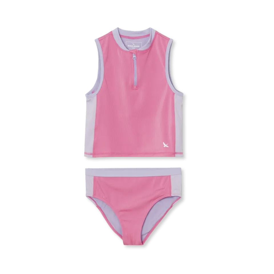 Eddie Bauer Sea Spray Tankini 2 piese fete Strawberry Moon UPF50+