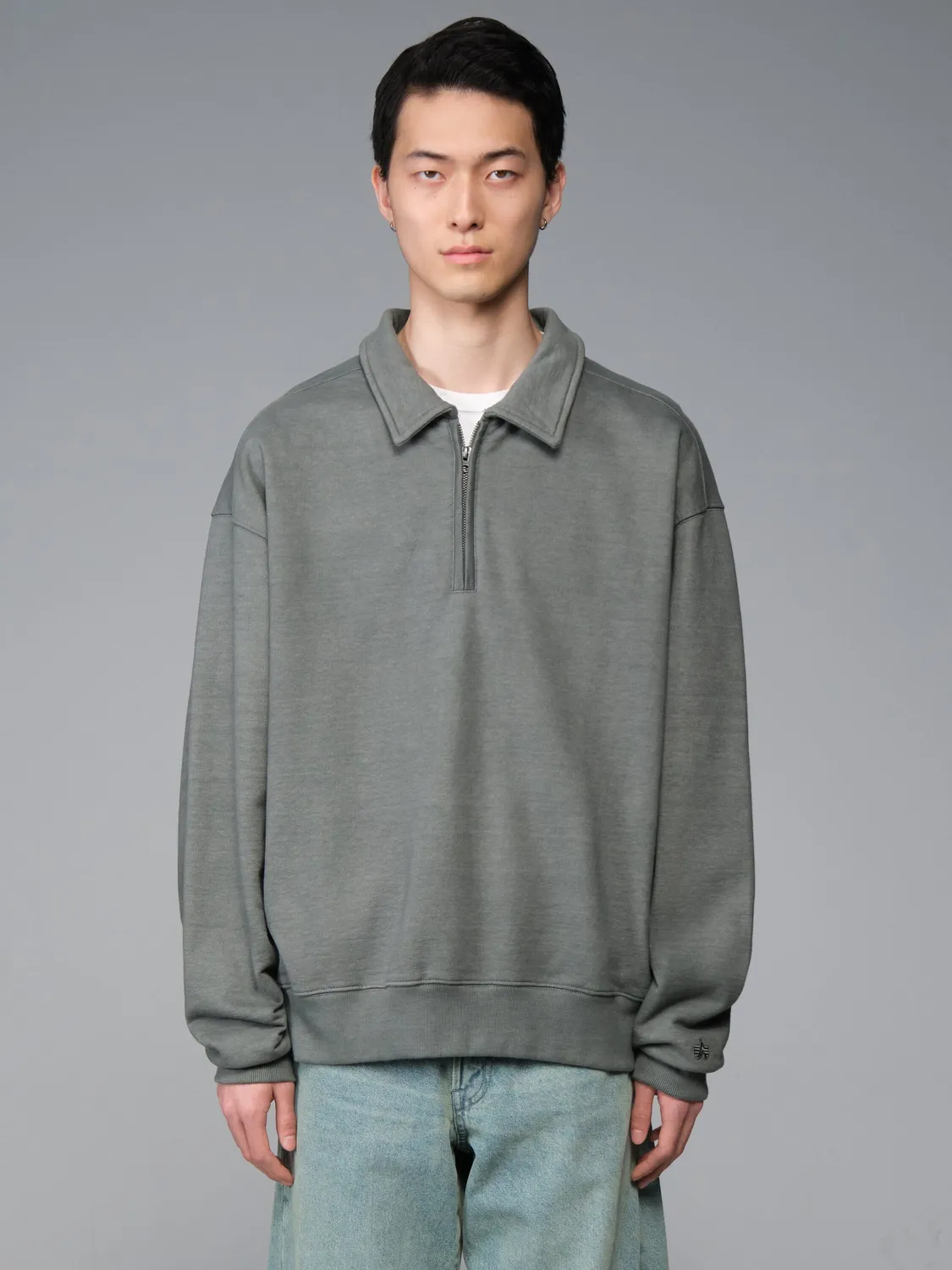 Alpha Industries Essential Battlewash bluza Hickory vintage