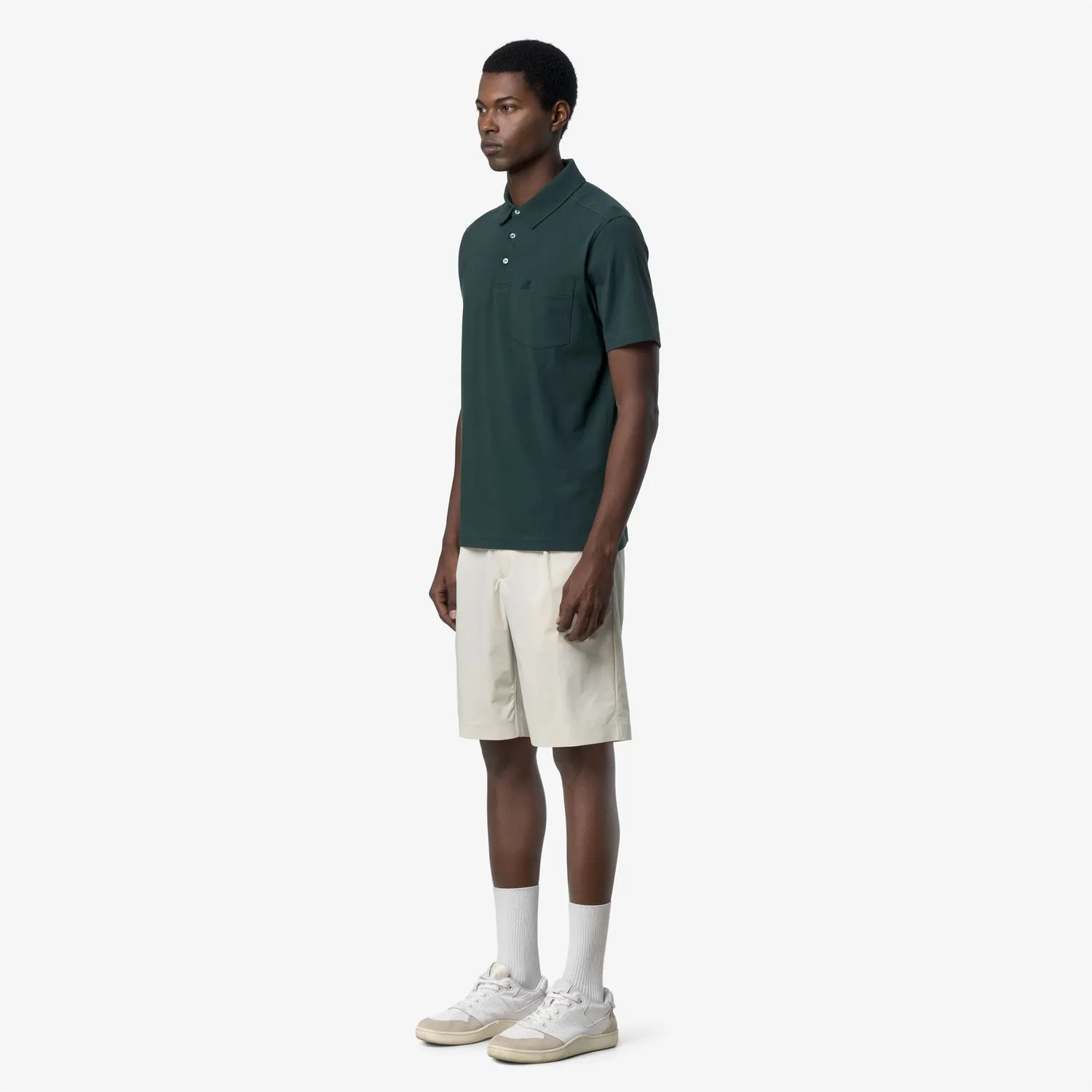 K-Way Klassic Vanoine polo barbati verde bumbac stretch