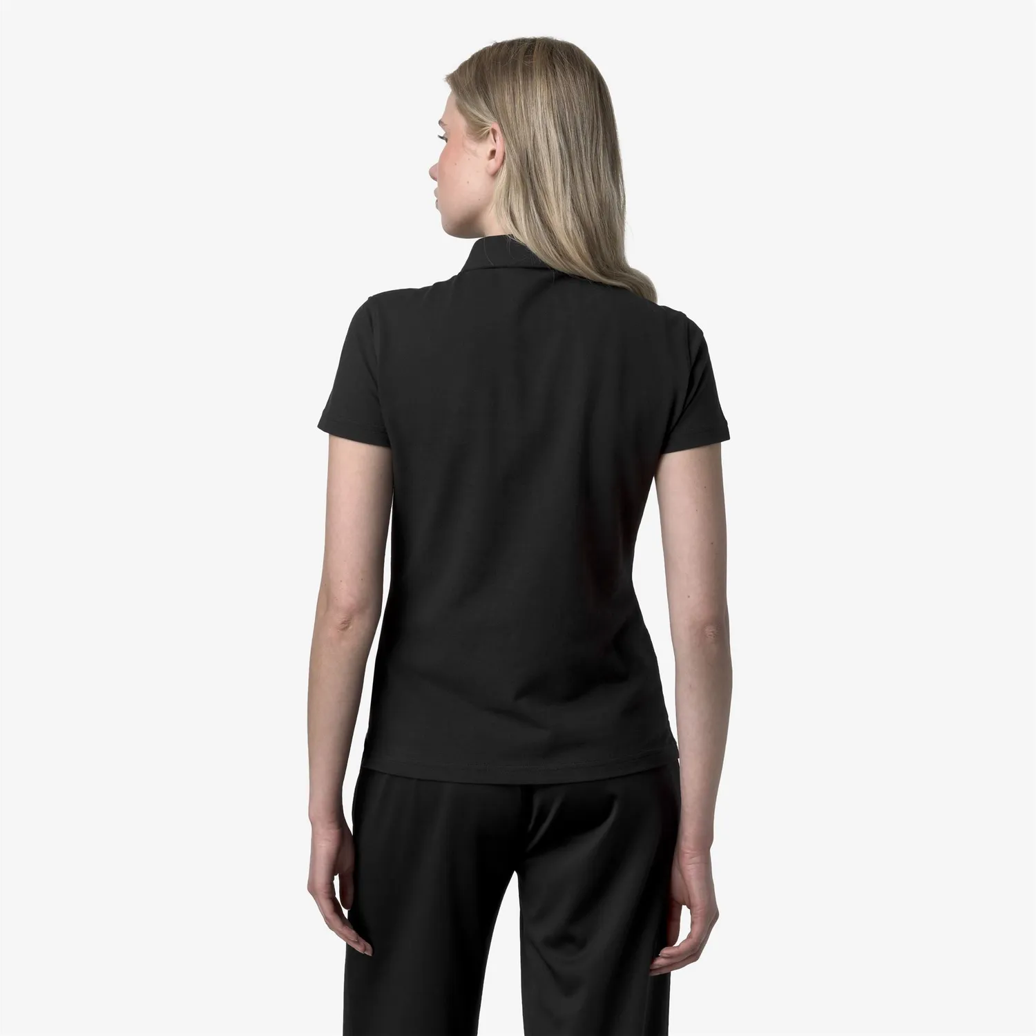K-Way Amedea Pique Slim polo dama negru bumbac