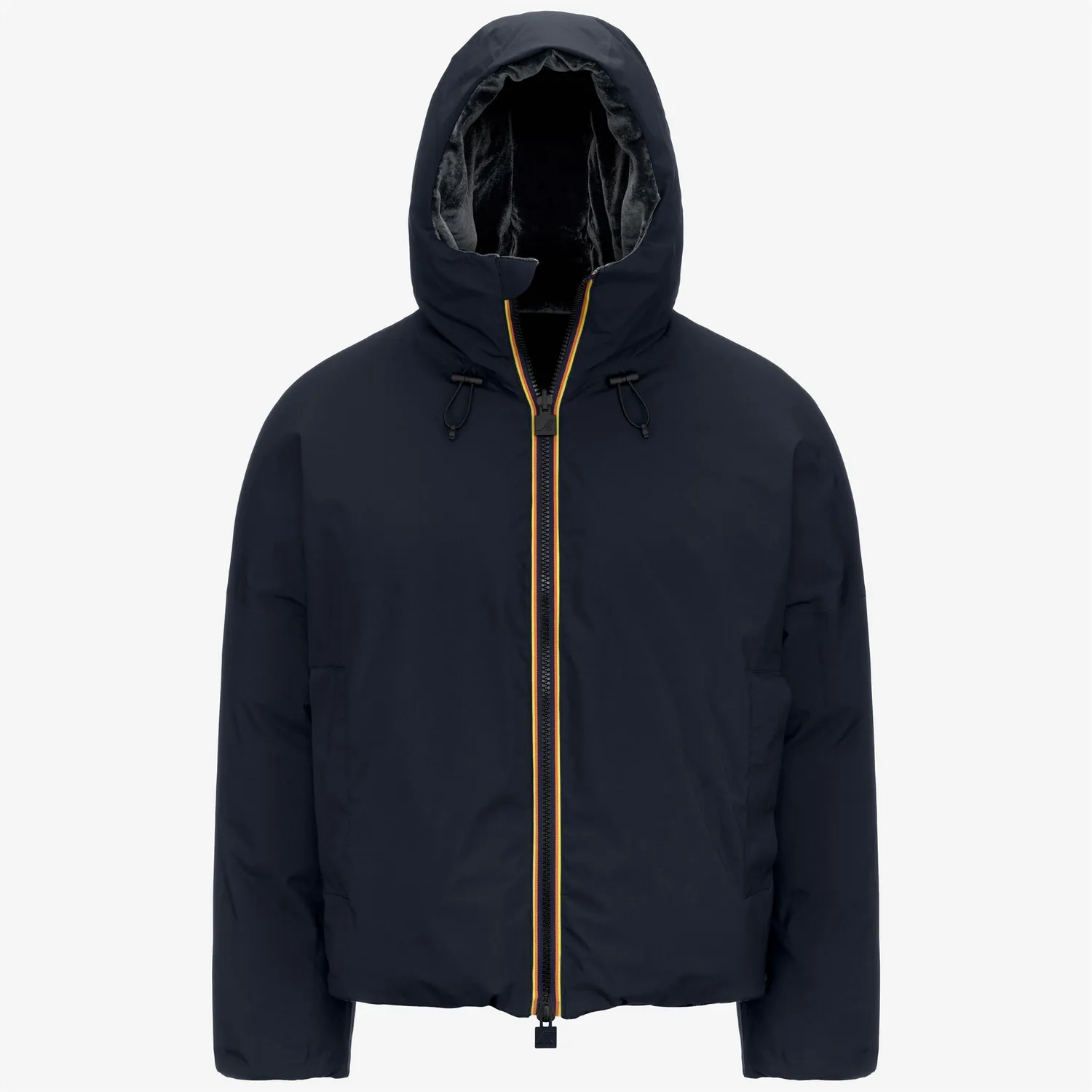 K-Way Clauder Velvet Thermo Double geaca neagra reversibila