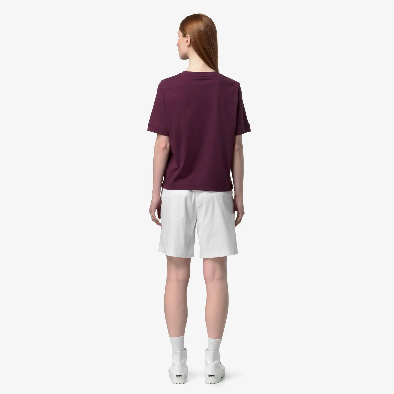 K-Way Selune Jersey tricou dama mov bumbac boxy