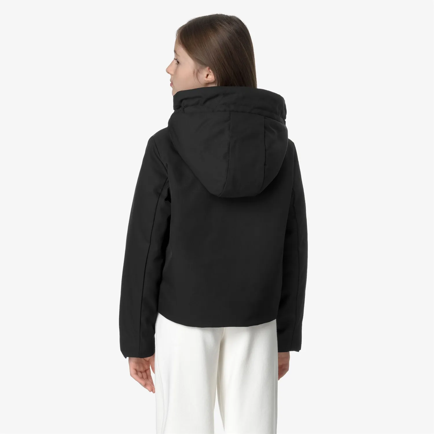 K-Way Olga Twill Fur geaca fete negru calduroasa